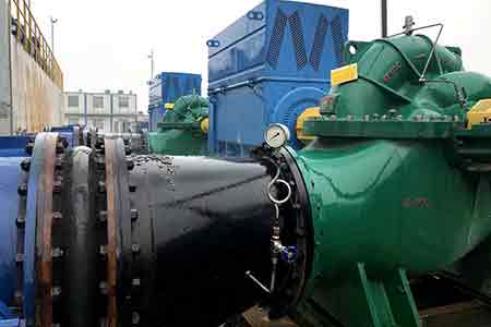 KPS系列單級(jí)雙吸離心泵在泰盛（江西）生活用品有限公司使用現(xiàn)場