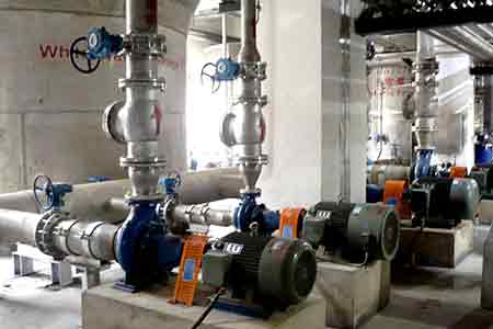 KCP系列單級(jí)離心泵在撫礦生活用紙配套濁濾液循環(huán)使用現(xiàn)場